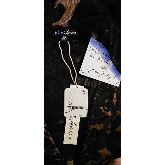 New FREE PEOPLE For Love & Lemons Temecula Mini Dress $248 X-SMALL Black - Picture 9 of 9